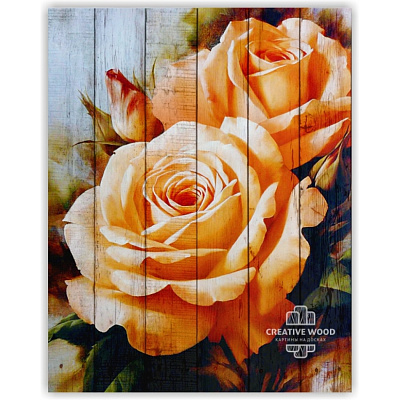 Картины Цветы -9 Оранжевые розы, Цветы, Creative Wood Картины Цветы -9 Оранжевые розы, Цветы, Creative Wood